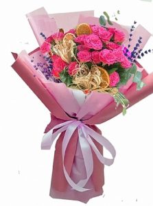 Beauty Pembe Çardak Gül Buketi